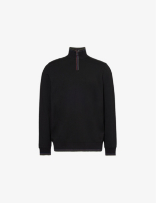 PS BY PAUL SMITH: Stand-collar brand-tab cotton-blend sweatshirt