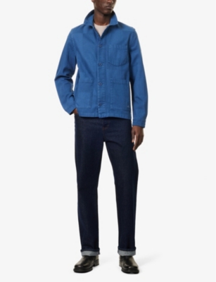 PS BY PAUL SMITH S BY PAUL SMITH MENS BLUE BRAND-PATCH REGULAR-FIT COTTON JACKET XL 