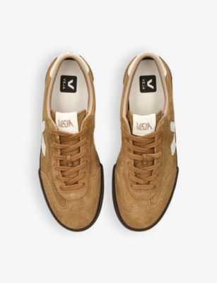 VEJA: Volley branded suede low-top trainers