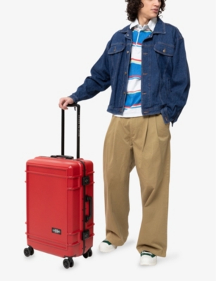 Eastpak Fire Red E Resist'r Medium Hard-shell Polycarbonate Suitcase 68cm In Fire Red