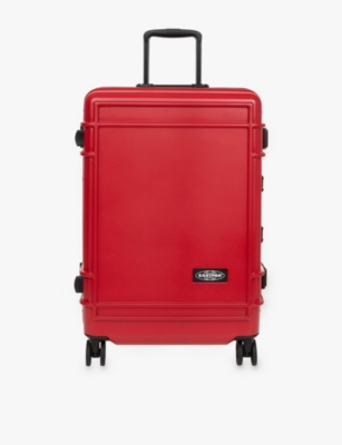 Eastpak Fire Red E Resist'r Medium Hard-shell Polycarbonate Suitcase 68cm In Fire Red