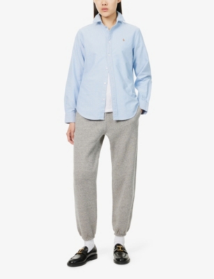 POLO RALPH LAUREN: Oxford slim-fit basket-weave cotton shirt