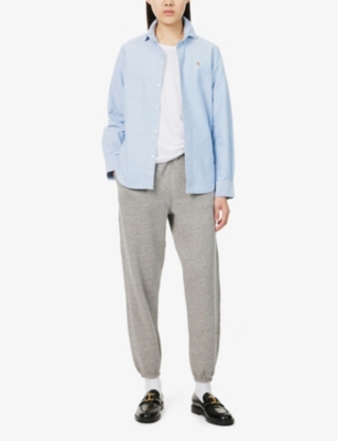 POLO RALPH LAUREN: Athletic straight-leg cotton-blend jersey jogging bottoms
