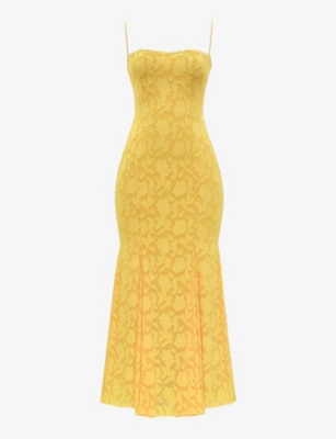 HOUSE OF CB: Joan lace-up lace maxi dress