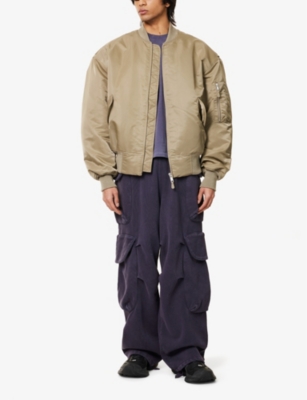 ENTIRE STUDIOS: Heavy Gocar Multi-Pockets Wide-Leg Relaxed-Fit Cotton-Jersey Trousers
