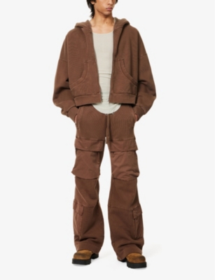 ENTIRE STUDIOS: Utility Multi-Pockets Straight-Leg Relaxed-Fit Cotton-Jersey Trousers