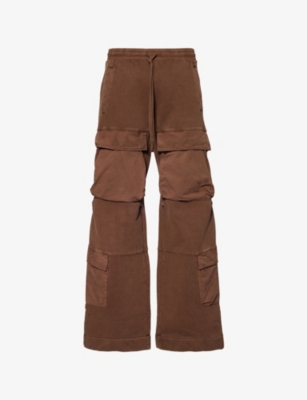 ENTIRE STUDIOS: Utility Multi-Pockets Straight-Leg Relaxed-Fit Cotton-Jersey Trousers