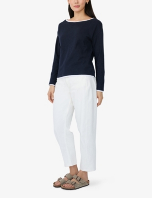 THE WHITE COMPANY: Double-Layer Relaxed-Fit Cotton Top