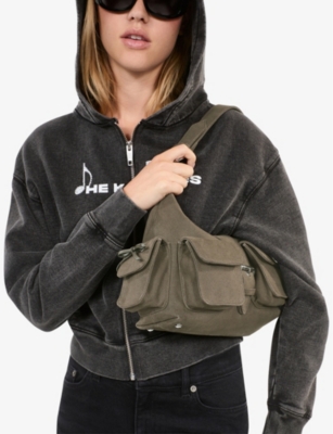 THE KOOPLES: Amelia multi-pocket canvas shoulder bag