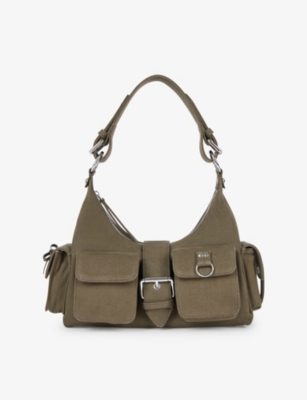 THE KOOPLES: Amelia multi-pocket canvas shoulder bag
