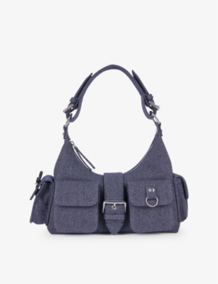 THE KOOPLES: Amelia multi-pocket denim shoulder bag