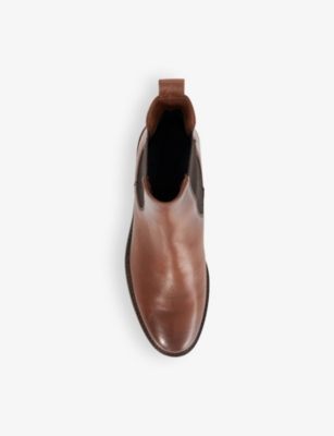 DUNE: Poema cleated-sole leather Chelsea boots