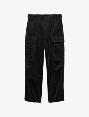 Mens Prada Wide-leg corduroy cotton cargo-pocket trousers