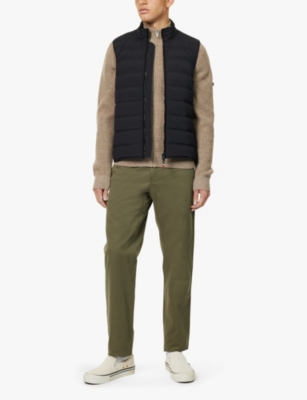 ORLEBAR BROWN MENS BLACK FITZROY SHELL-DOWN GILET 