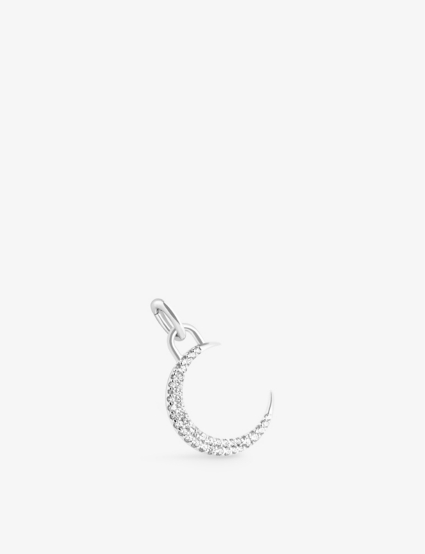 Moon Talisman 18ct yellow-gold plated recycled sterling-silver and cubic zirconia charm