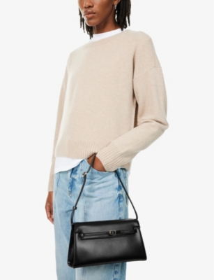 VERAFIED: Belted leather shoulder bag