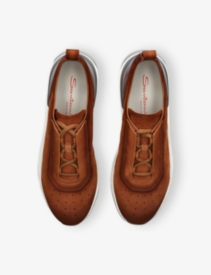SANTONI: Innova Low-Top Leather Trainers