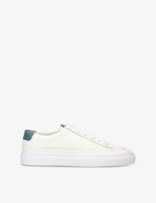 Grenson Mens  D-stock Recycled-leather Low-top Trainers In White