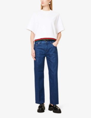 GUCCI: Straight-Fit Mid-Wash Denim Jeans