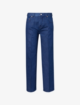 GUCCI: Straight-Fit Mid-Wash Denim Jeans