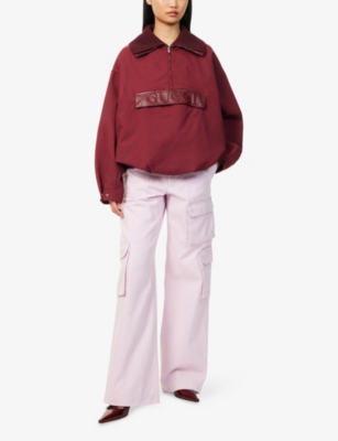 GUCCI: Half-Zip Relaxed-Fit Woven Jacket