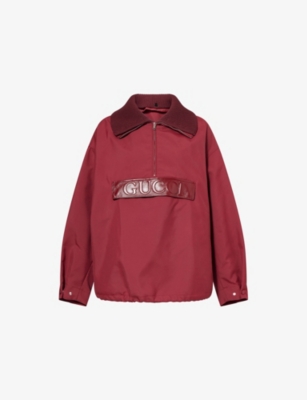 GUCCI: Half-Zip Relaxed-Fit Woven Jacket