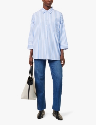 RAG & BONE WOMENS RAG & BONE HARLOW MID-RISE STRAIGHT-LEG STRETCH-DENIM JEANS 