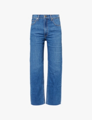 Rag & Bone Womens Nova Harlow Mid-rise Straight-leg Stretch-denim Jeans