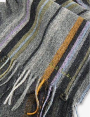 PAUL SMITH: Trent striped wool-knit scarf