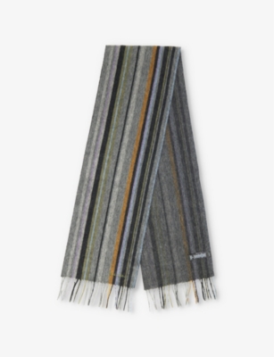 PAUL SMITH: Trent striped wool-knit scarf