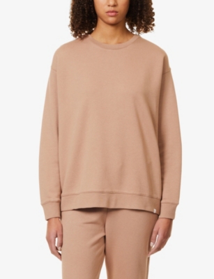 DEREK ROSE WOMENS DEREK ROSE QUINN RELAXED-FIT COTTON-BLEND JERSEY SWEATSHIRT 