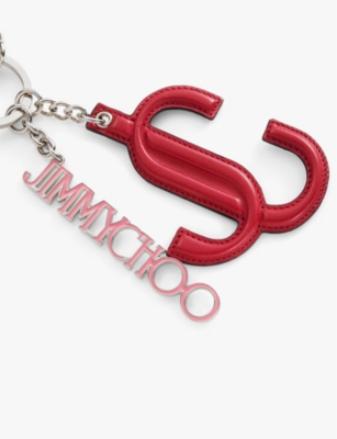 Jimmy Choo Womens  Jc Multi Charm Metal Bag Charm In Red/candy Pink/black