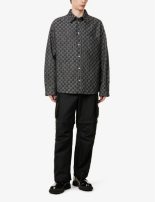 GUCCI: Reversible padded relaxed-fit cotton shirt
