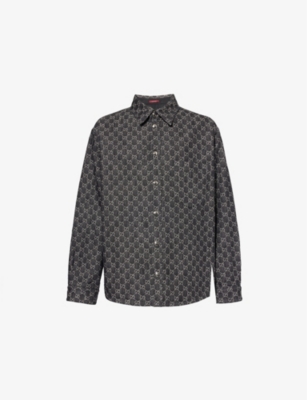 GUCCI: Reversible padded relaxed-fit cotton shirt
