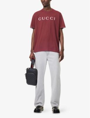 GUCCI: Logo-Print Crew-Neck Cotton-Jersey T-Shirt