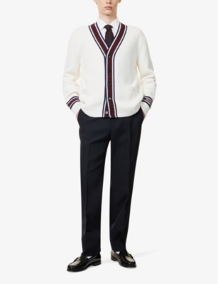 GUCCI: Two-slip-pockets straight-leg regular-fit wool trousers