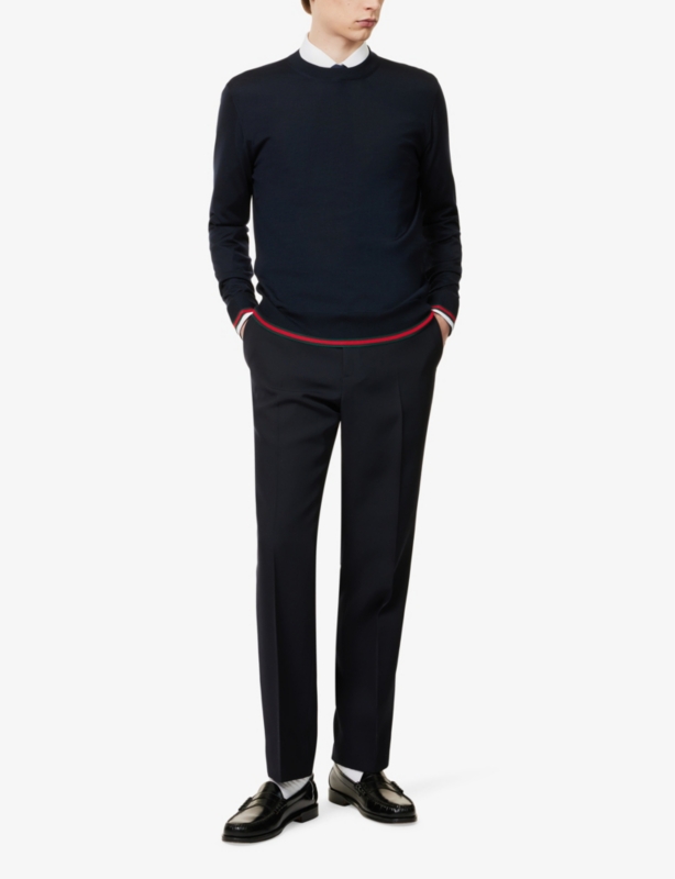 Crewneck regular-fit wool jumper