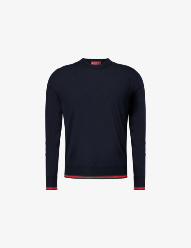 Crewneck regular-fit wool jumper