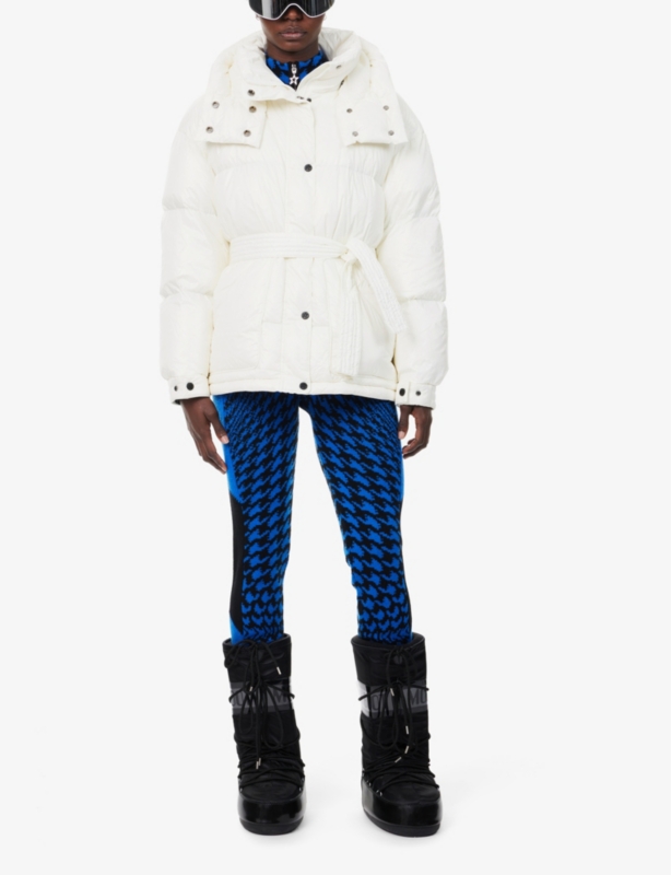 Maya belted shell-down parka jacket