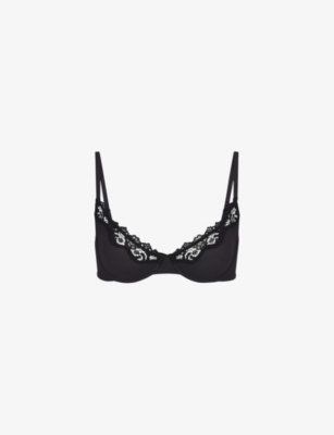 SKIMS: Fits Everybody Unlined Scoop Stretch-Woven Bra