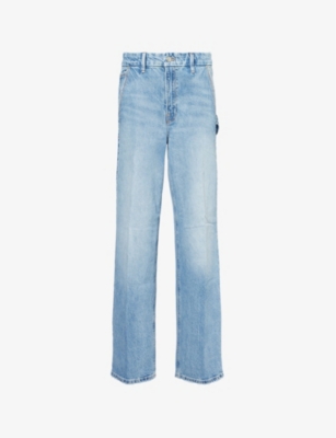Good American Womens Indigo755 Good 90's Carpenter Relaxed-fit Denim Jeans