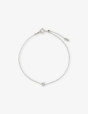 PERSEE PARIS: Floating mini 18ct white-gold and 0.04ct brilliant-cut diamond bracelet