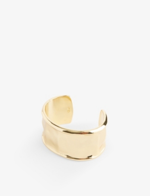 Oma The Label Womens  Oriki 18ct Gold And Silver-plated Brass Bangle In Gold