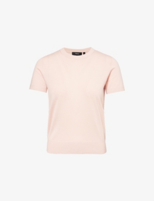 THEORY: Basic short-sleeves wool T-shirt