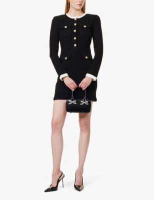 Regular-fit long-sleeve knit mini dress