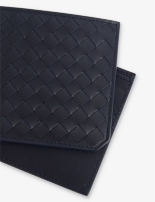 Intrecciato leather wallet
