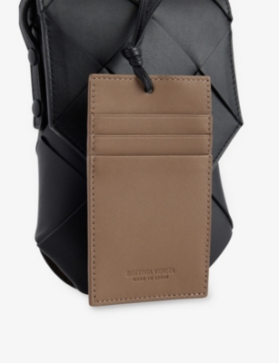 Diago Intrecciato-Leather Cross-Body Phone Pouch