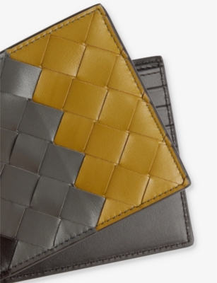 Intrecciato-Weave Leather Bifold Walet