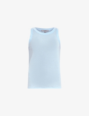 Allsaints Womens Powder Blue Rina Stretch-jersey Tank Top In Powder Blue