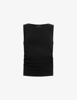 ALLSAINTS: Katarina Straight-Neck Sleeveless Cotton Tank
